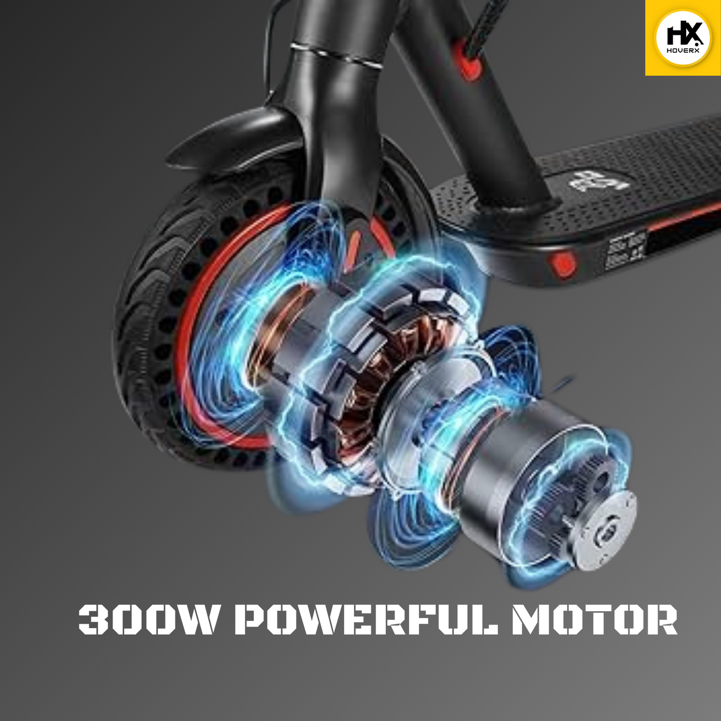 HX F2 Foldable E Scooter (Black)