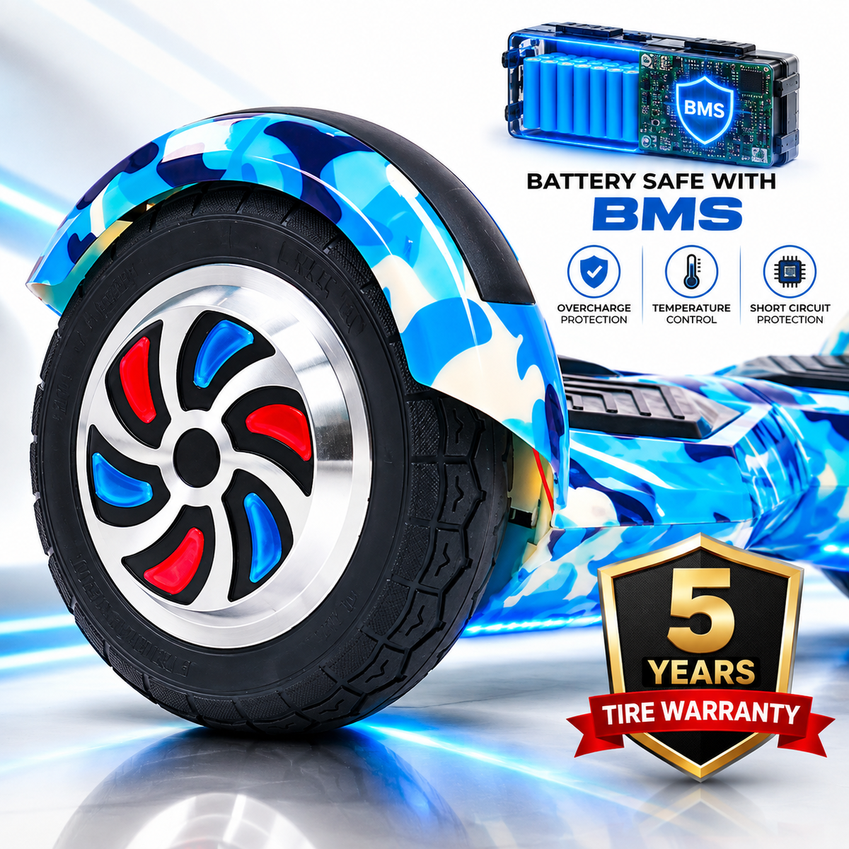 H2 Hoverboard-Blue Military