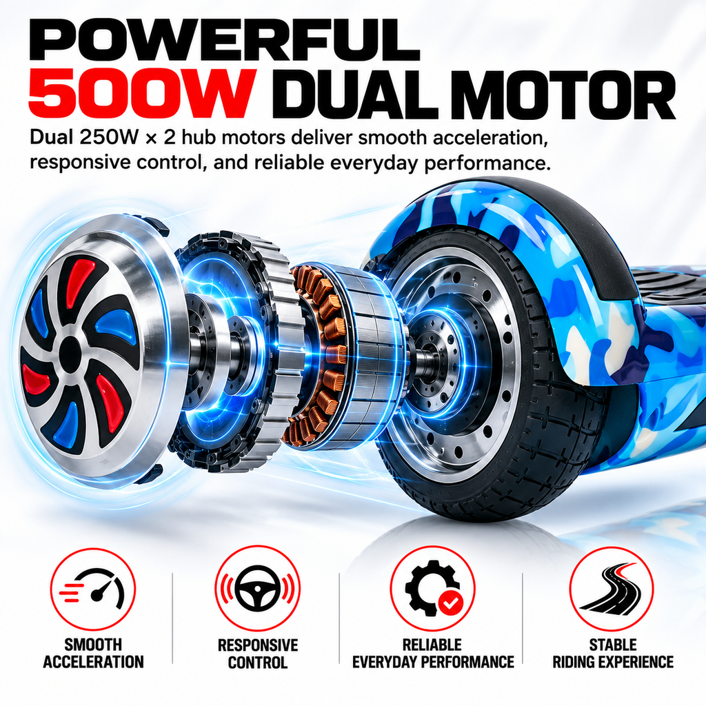H1 Hoveboard-Blue Military