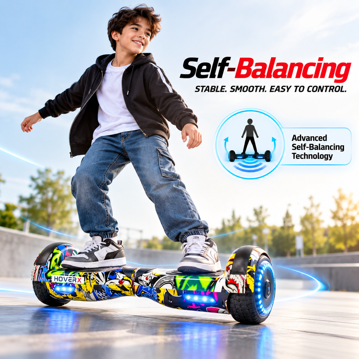 6.5 Inch Skulcandy auto balancing Hoverboard
