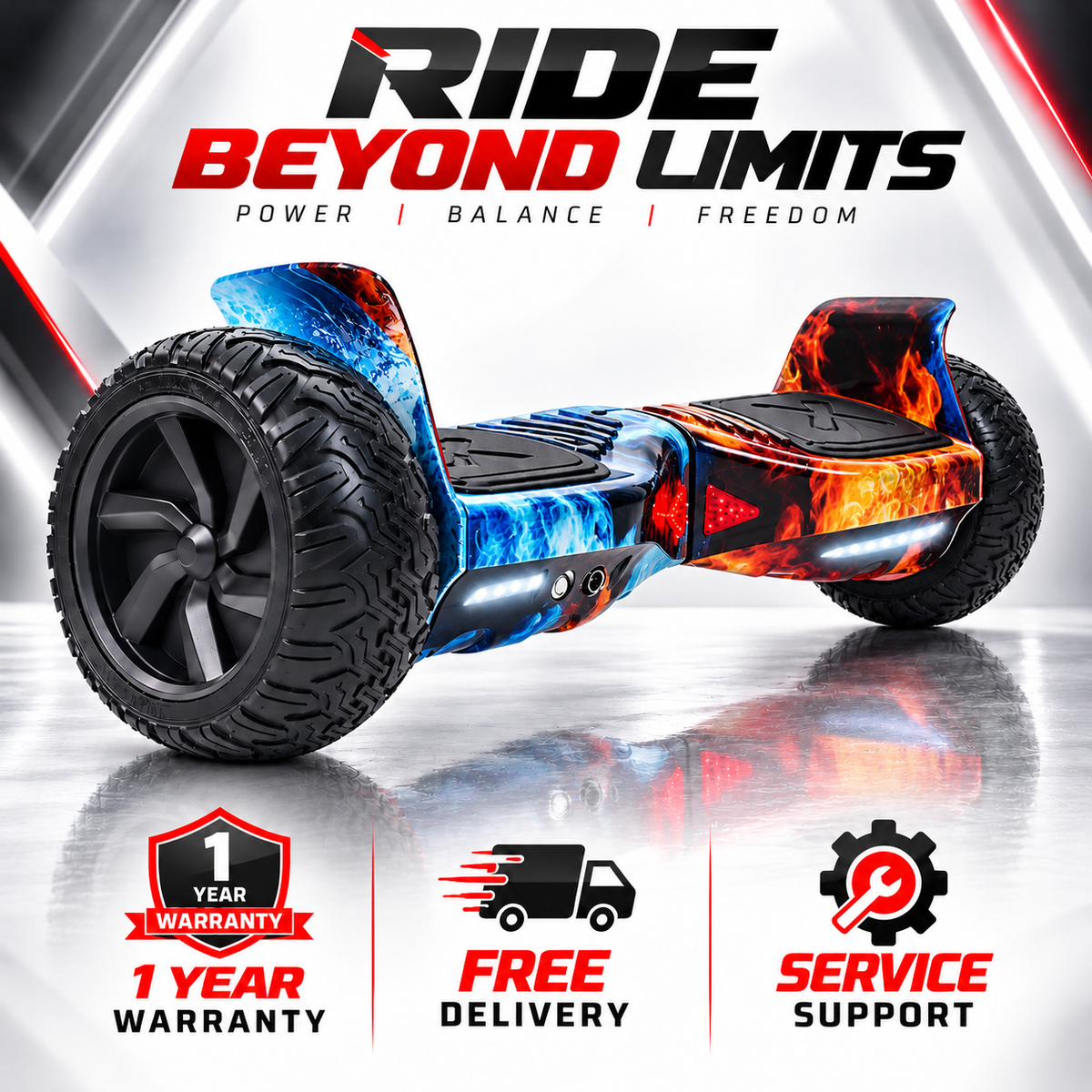 H3 All Terrain Hoverboard (Coolfire)