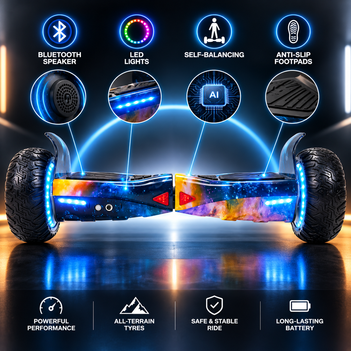 H3 All Terrain Hoverboard (Galaxy)