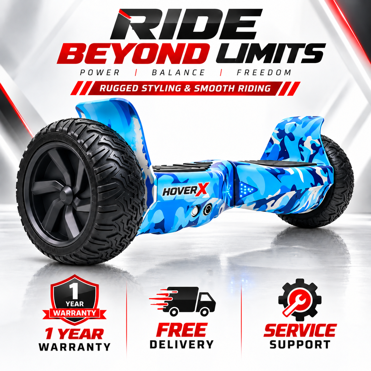 H3 All Terrain Hoverboard (Blue Military)