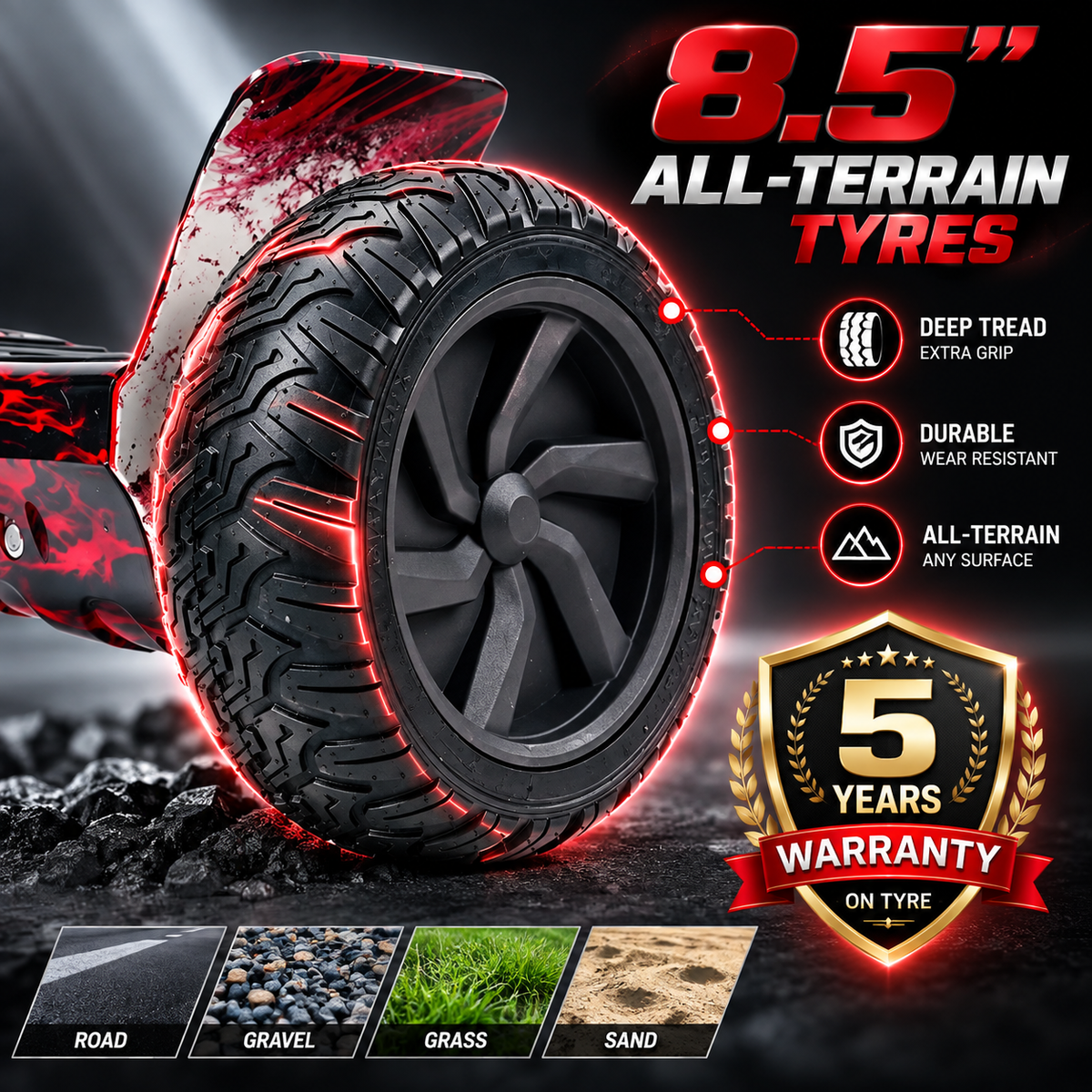 H3 All Terrain Hoverboard (Black)