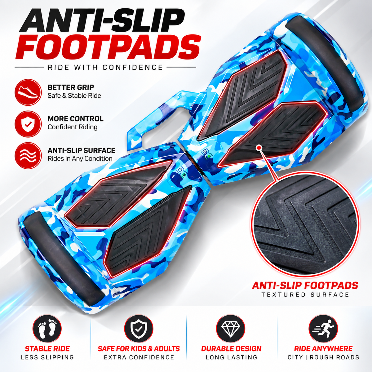 H2 Hoverboard-Blue Military