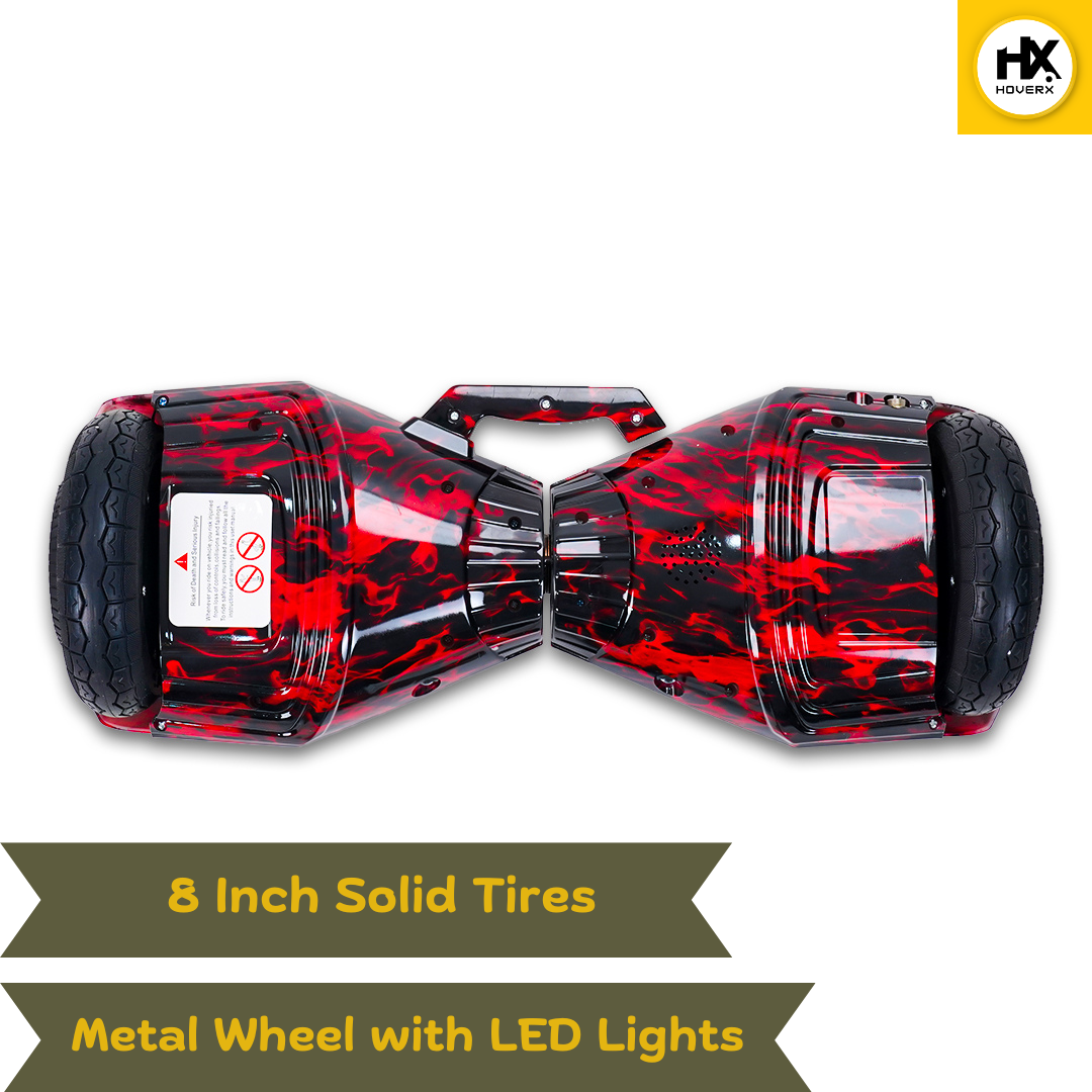 hoverx X8 red fire Hoverboard for kids
